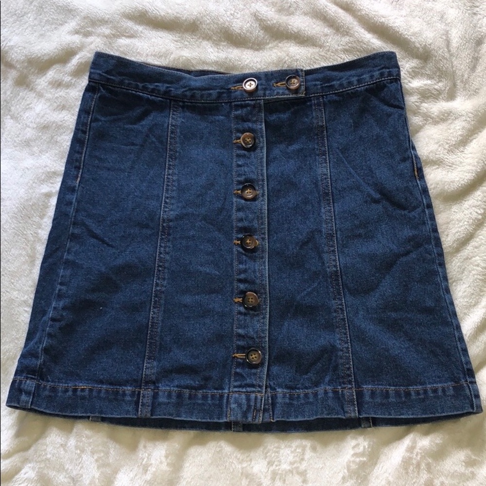Dark soft denim mini